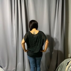 Black see thru shirt